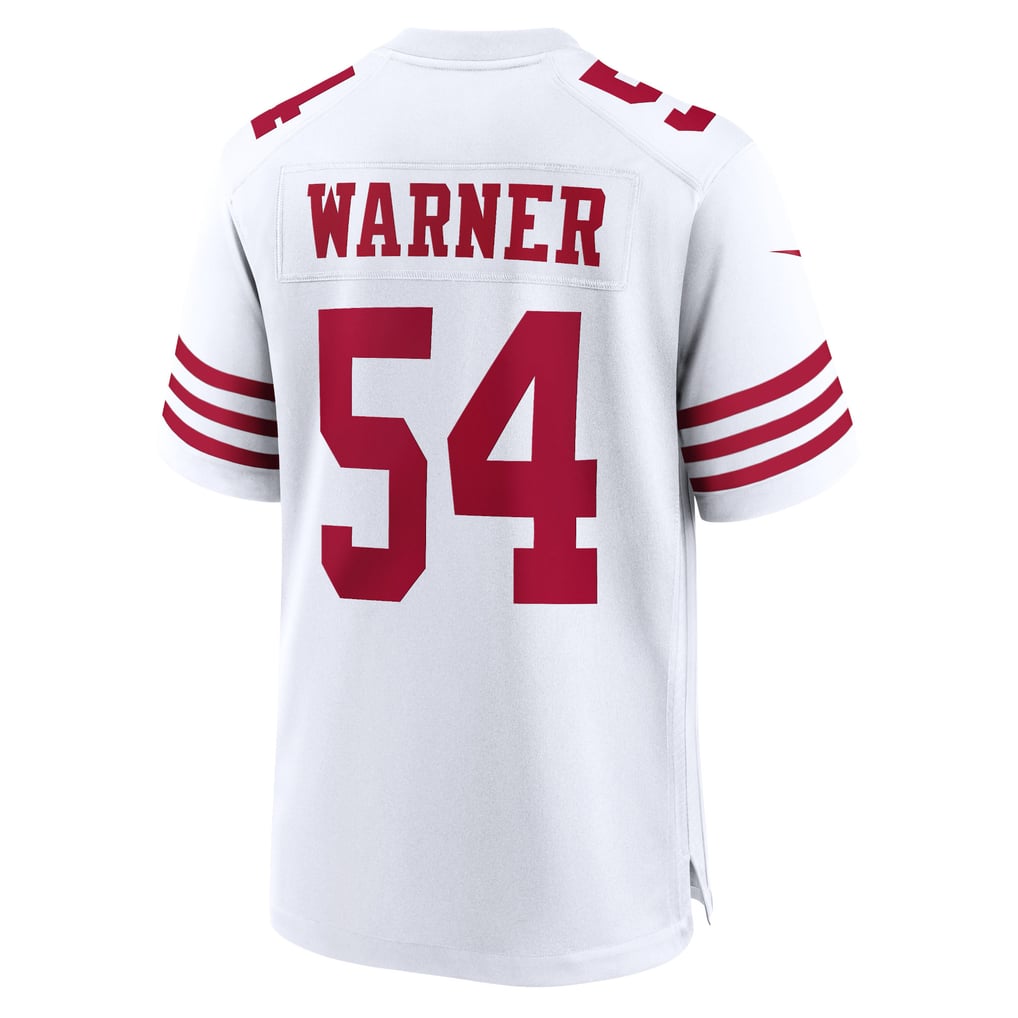 Men's San Francisco 49ers Fred Warner Nike White Player Game Jersey - Image 4
