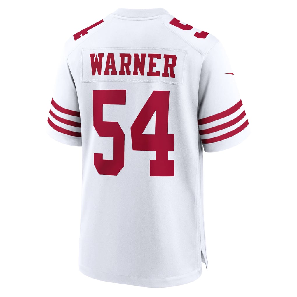 Men's San Francisco 49ers Fred Warner Nike White Team Game Player Jersey - Image 4