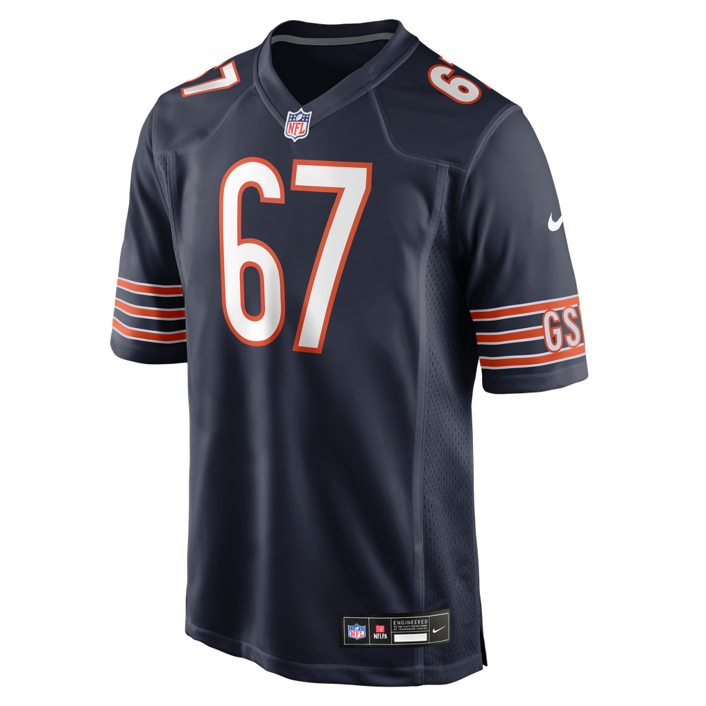 Men's Chicago Bears Garrett Bradbury Nike Navy Team Game Jersey - Image 5