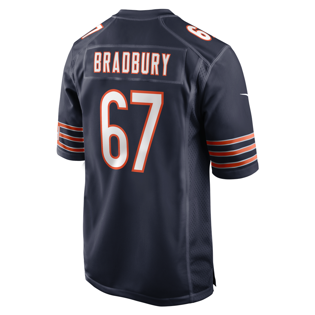 Men's Chicago Bears Garrett Bradbury Nike Navy Team Game Jersey - Image 6