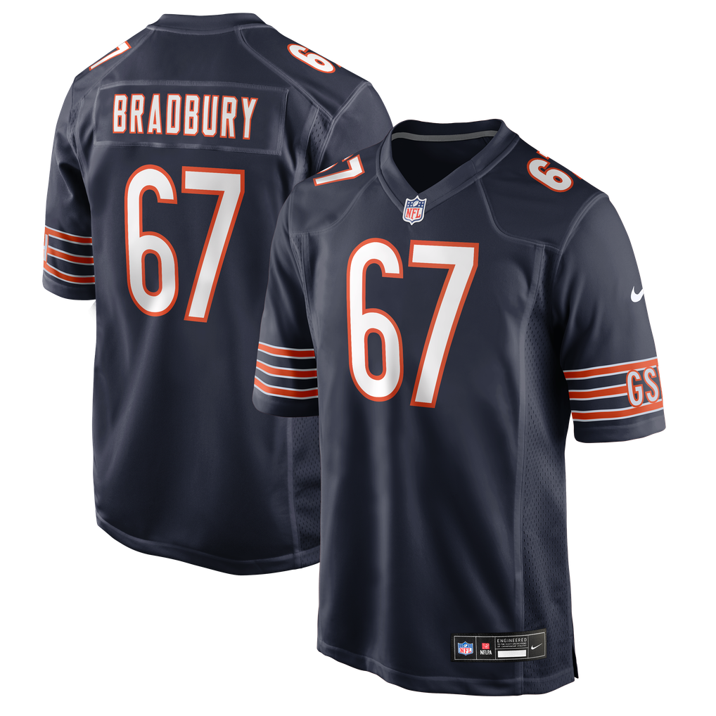 Men's Chicago Bears Garrett Bradbury Nike Navy Team Game Jersey - Image 1