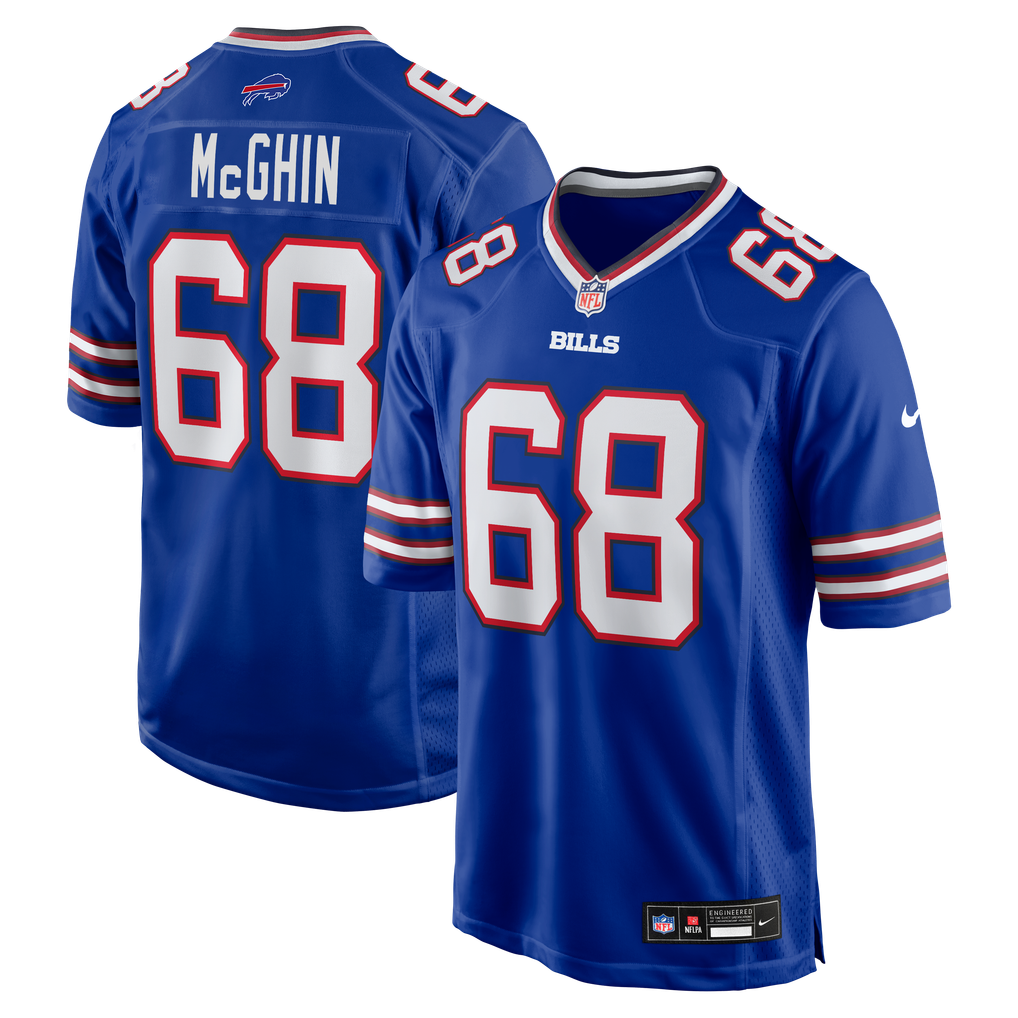 Men's Buffalo Bills Garrett McGhin Nike Royal Team Game Jersey - Image 1