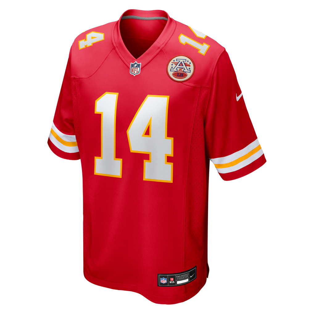 Men's Kansas City Chiefs Garrett Nussmeier Nike Red Game Jersey - Image 5