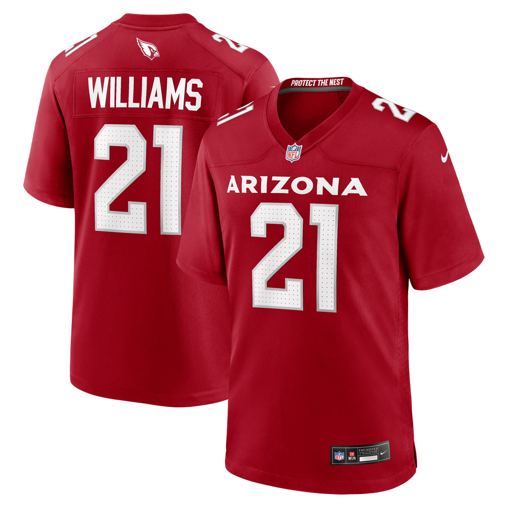 Men's Arizona Cardinals Garrett Williams Nike  Cardinal  Game Jersey - Image 1