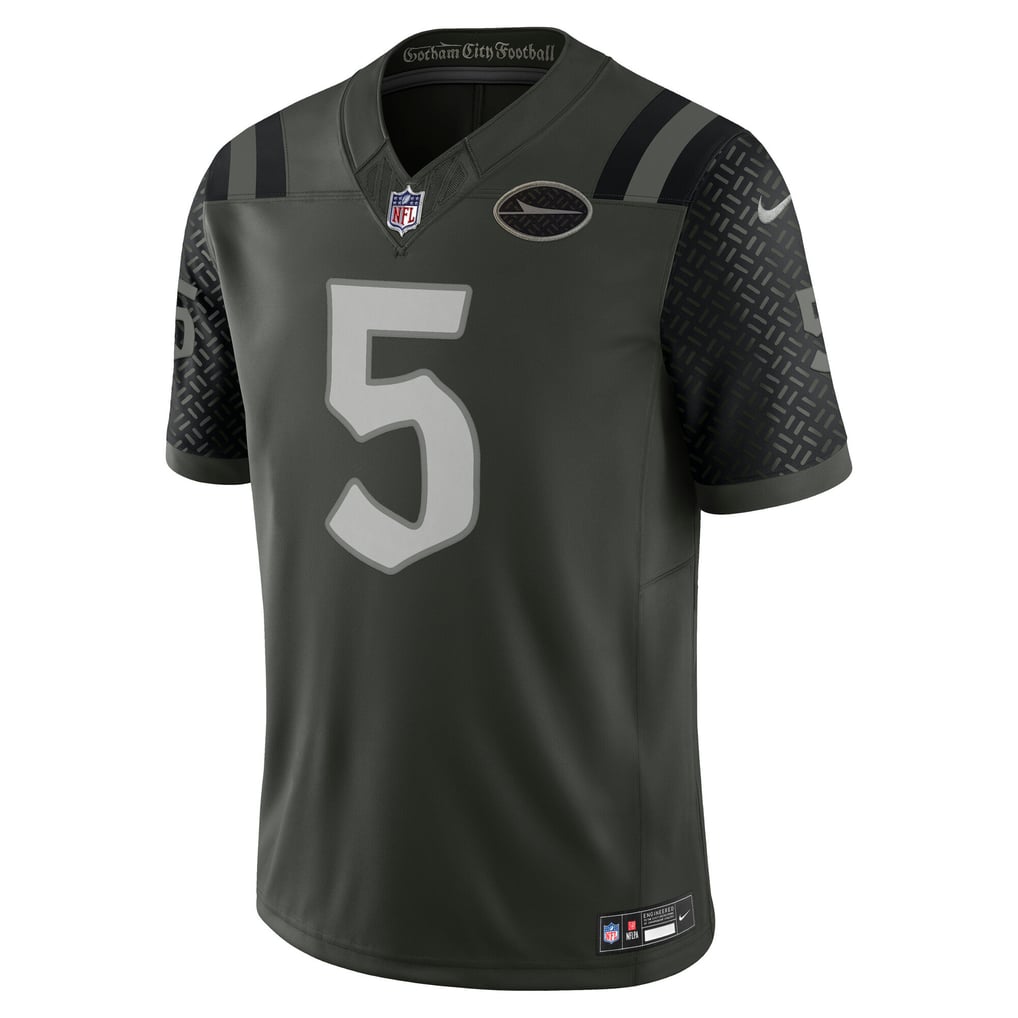 Men's New York Jets Garrett Wilson Nike Green Rivalries Collection Stitched Limited Jersey - Image 3