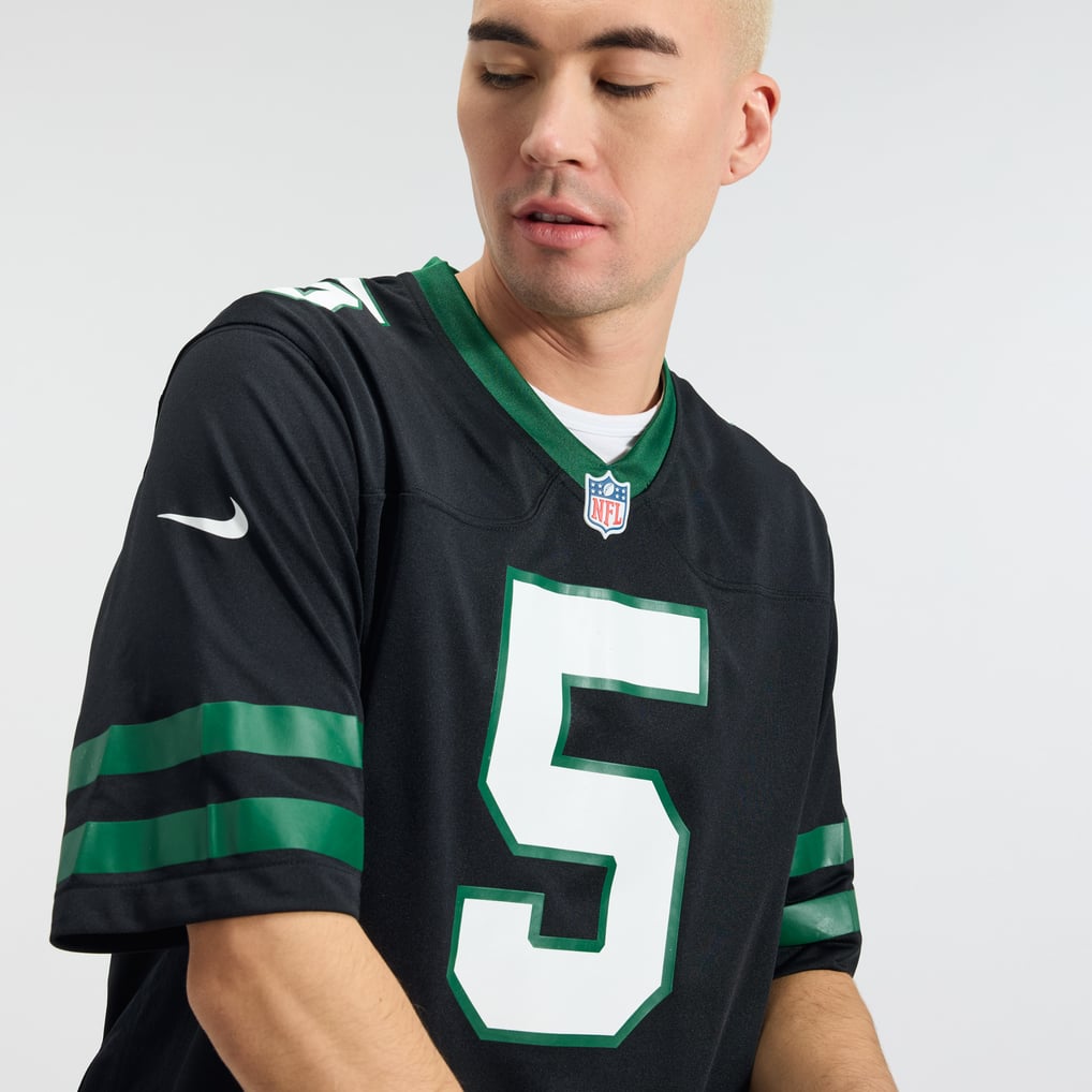 Men's New York Jets Garrett Wilson Nike Legacy Black Alternate Game Jersey - Image 11
