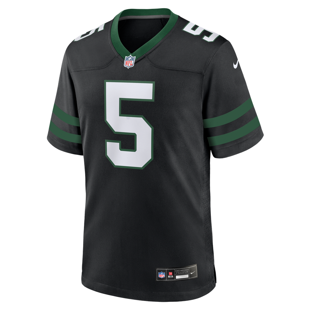 Men's New York Jets Garrett Wilson Nike Legacy Black Alternate Game Jersey - Image 7
