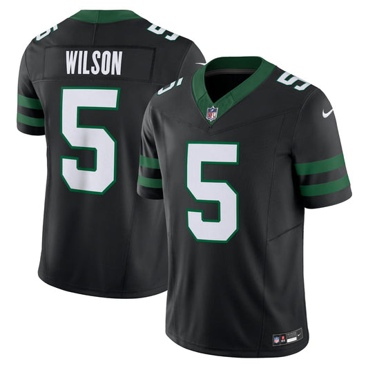 Men's New York Jets Garrett Wilson Nike Legacy Black Alternate Vapor F.U.S.E. Limited Jersey - Image 1