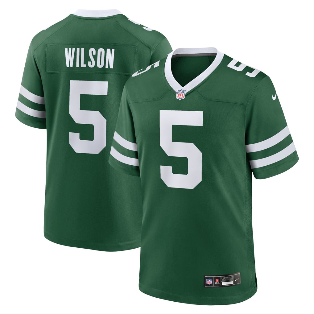 Men's New York Jets Garrett Wilson Nike Legacy Green Game Jersey - Image 2