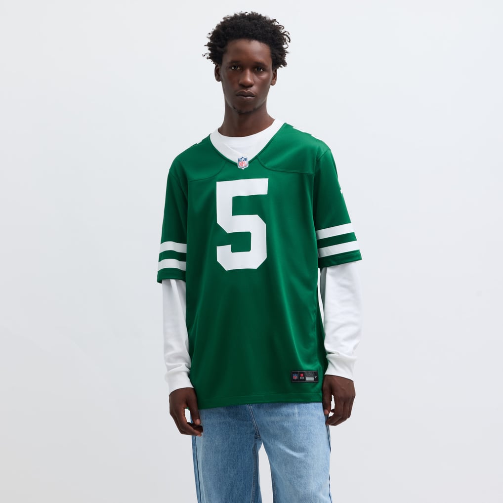 Men's New York Jets Garrett Wilson Nike Legacy Green Game Jersey - Image 5