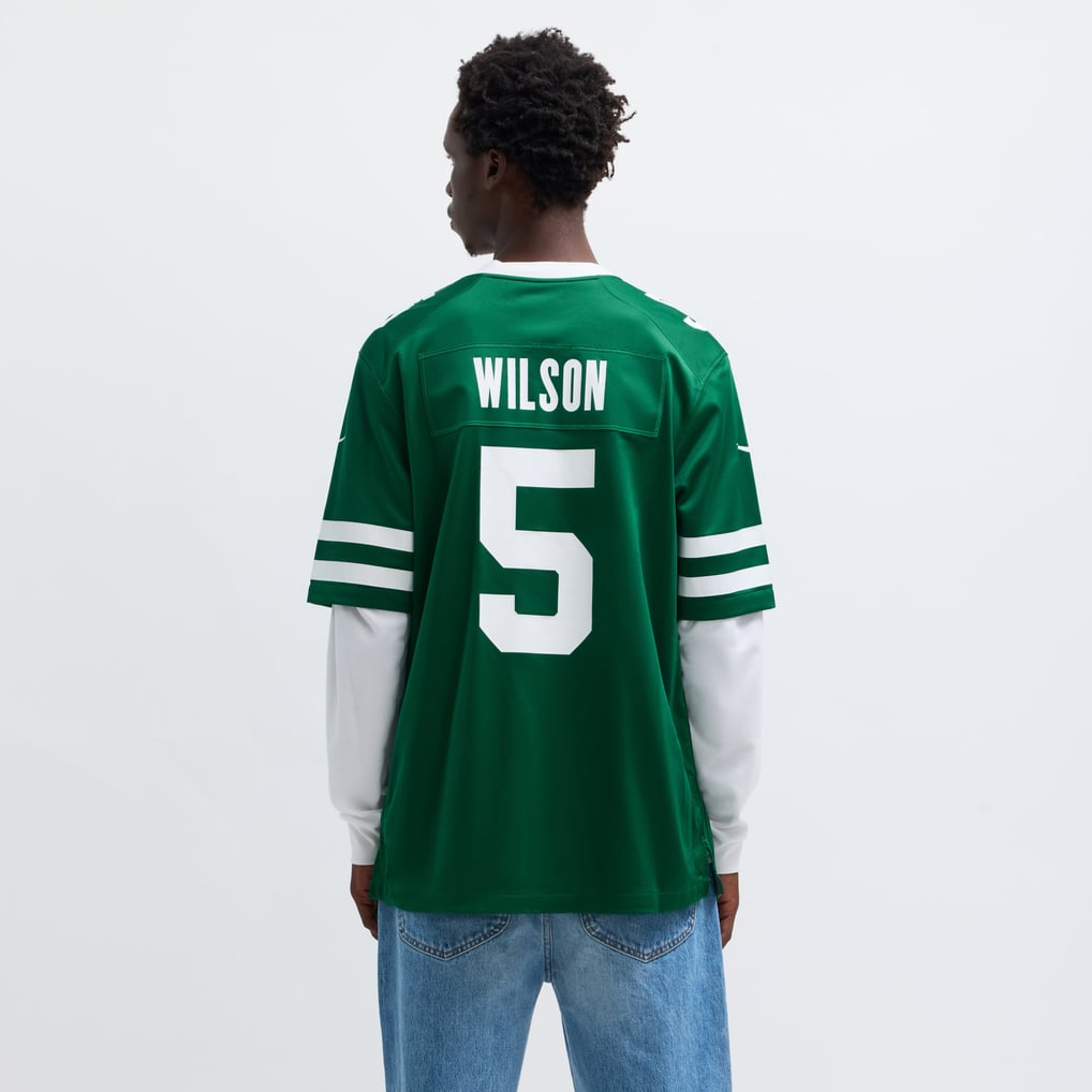 Men's New York Jets Garrett Wilson Nike Legacy Green Game Jersey - Image 6