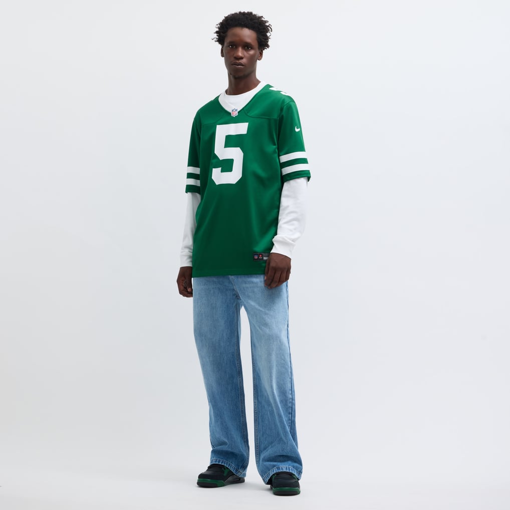 Men's New York Jets Garrett Wilson Nike Legacy Green Game Jersey - Image 7