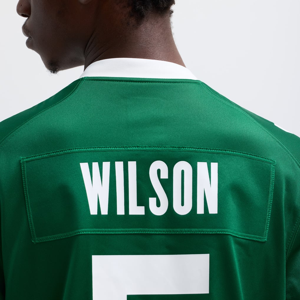 Men's New York Jets Garrett Wilson Nike Legacy Green Game Jersey - Image 9