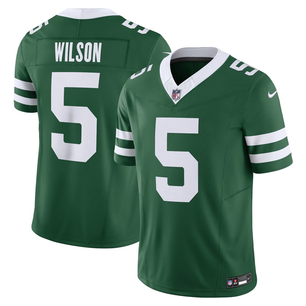 Men's New York Jets Garrett Wilson Nike Legacy Green Vapor F.U.S.E. Limited Jersey - Image 2