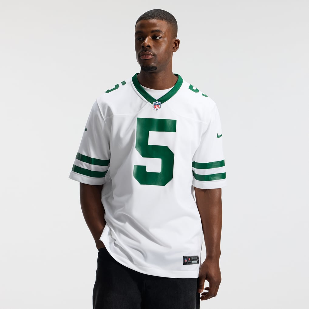 Men's New York Jets Garrett Wilson Nike Legacy White Game Jersey - Image 3