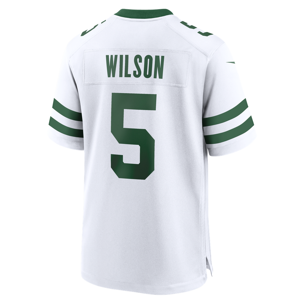 Men's New York Jets Garrett Wilson Nike Legacy White Game Jersey - Image 8