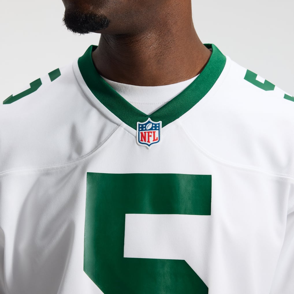 Men's New York Jets Garrett Wilson Nike Legacy White Game Jersey - Image 10