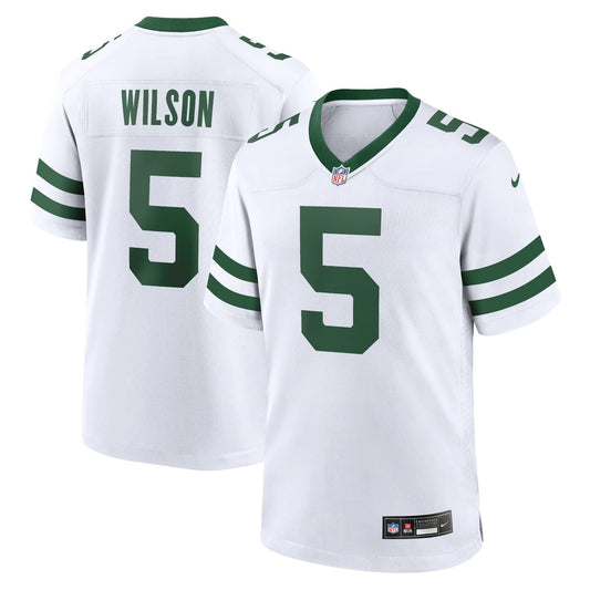 Men's New York Jets Garrett Wilson Nike Legacy White Game Jersey - Image 1