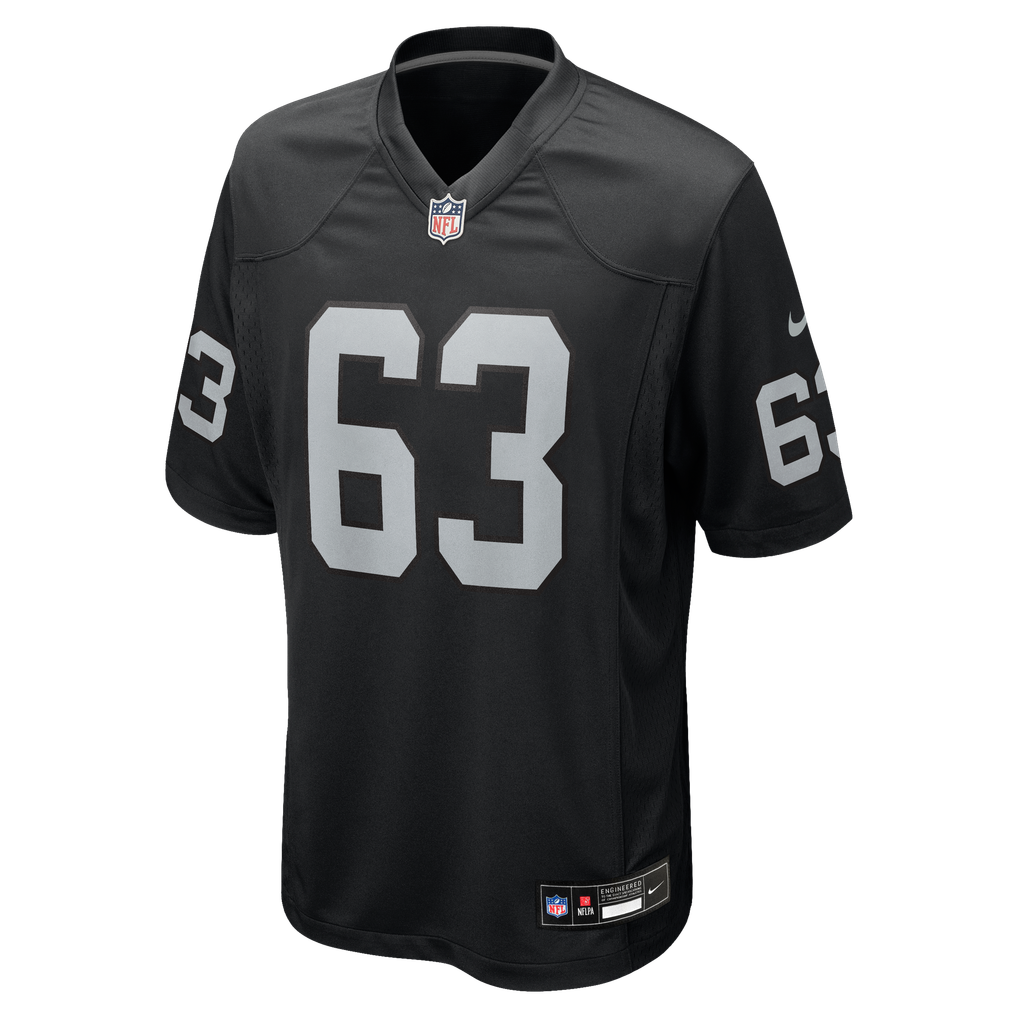 Men's Las Vegas Raiders Gene Upshaw Nike Black Game Retired Player Jersey - Image 3