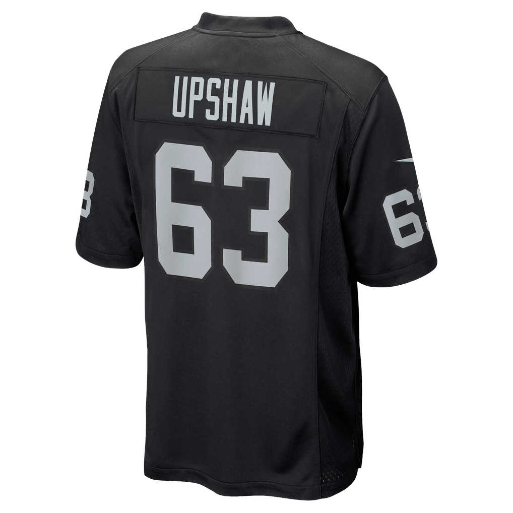 Men's Las Vegas Raiders Gene Upshaw Nike Black Game Retired Player Jersey - Image 4