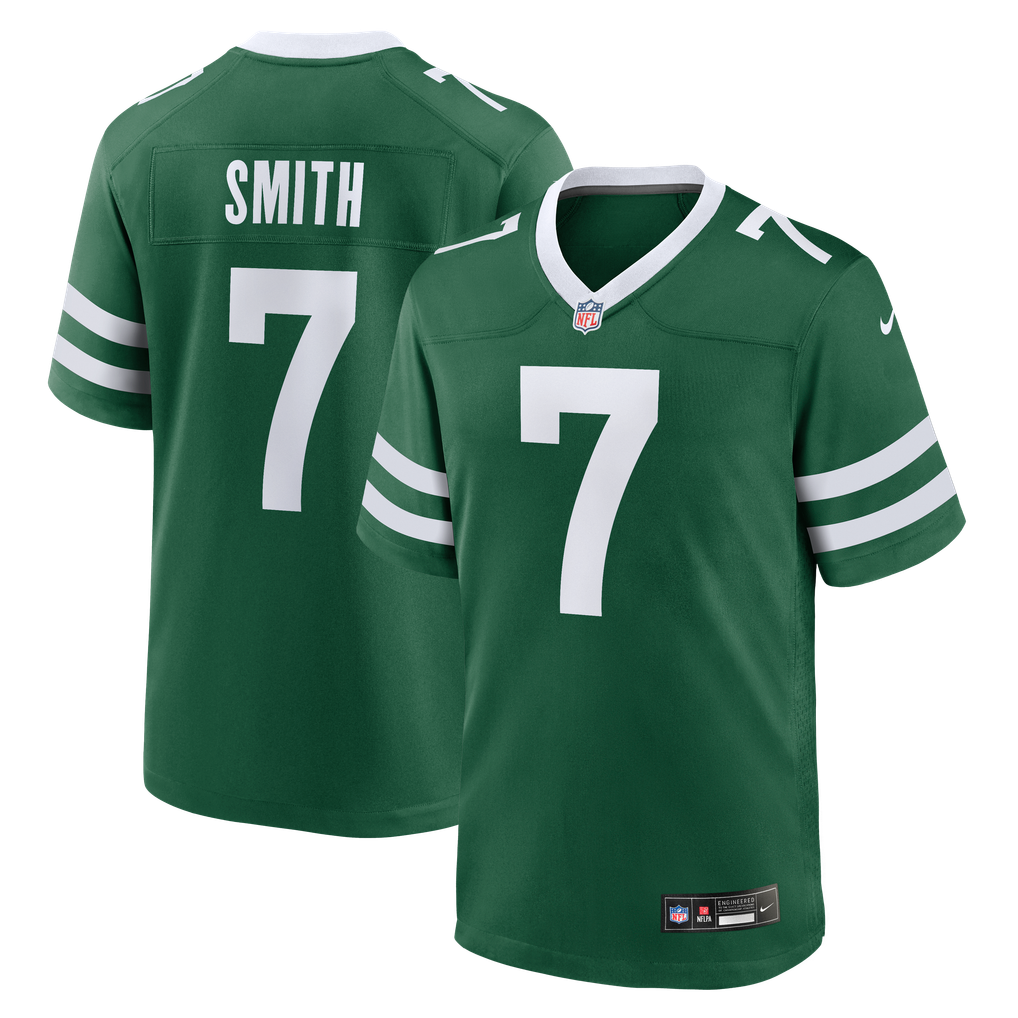 Men's New York Jets Geno Smith Nike Legacy Green Game Jersey - Image 1