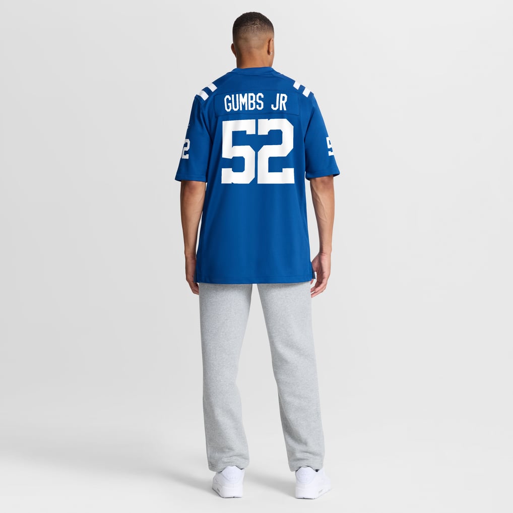 Men's Indianapolis Colts George Gumbs Jr. Nike Royal Team Game Jersey - Image 4
