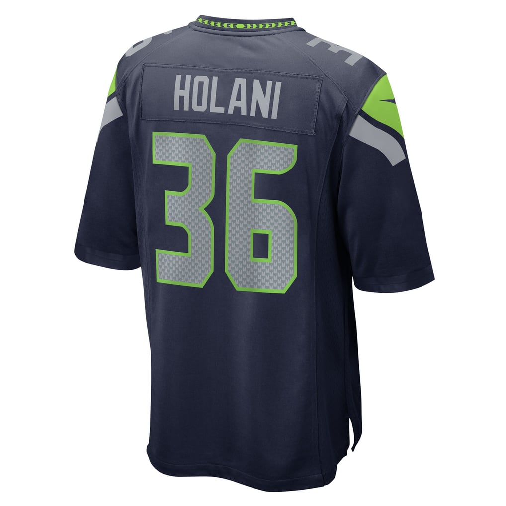 Men's Seattle Seahawks George Holani Nike  College Navy Team Game Jersey - Image 4