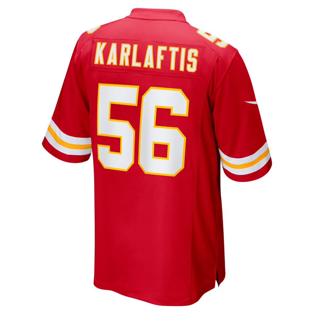 Men's Kansas City Chiefs George Karlaftis Nike Red Player Game Jersey - Image 4