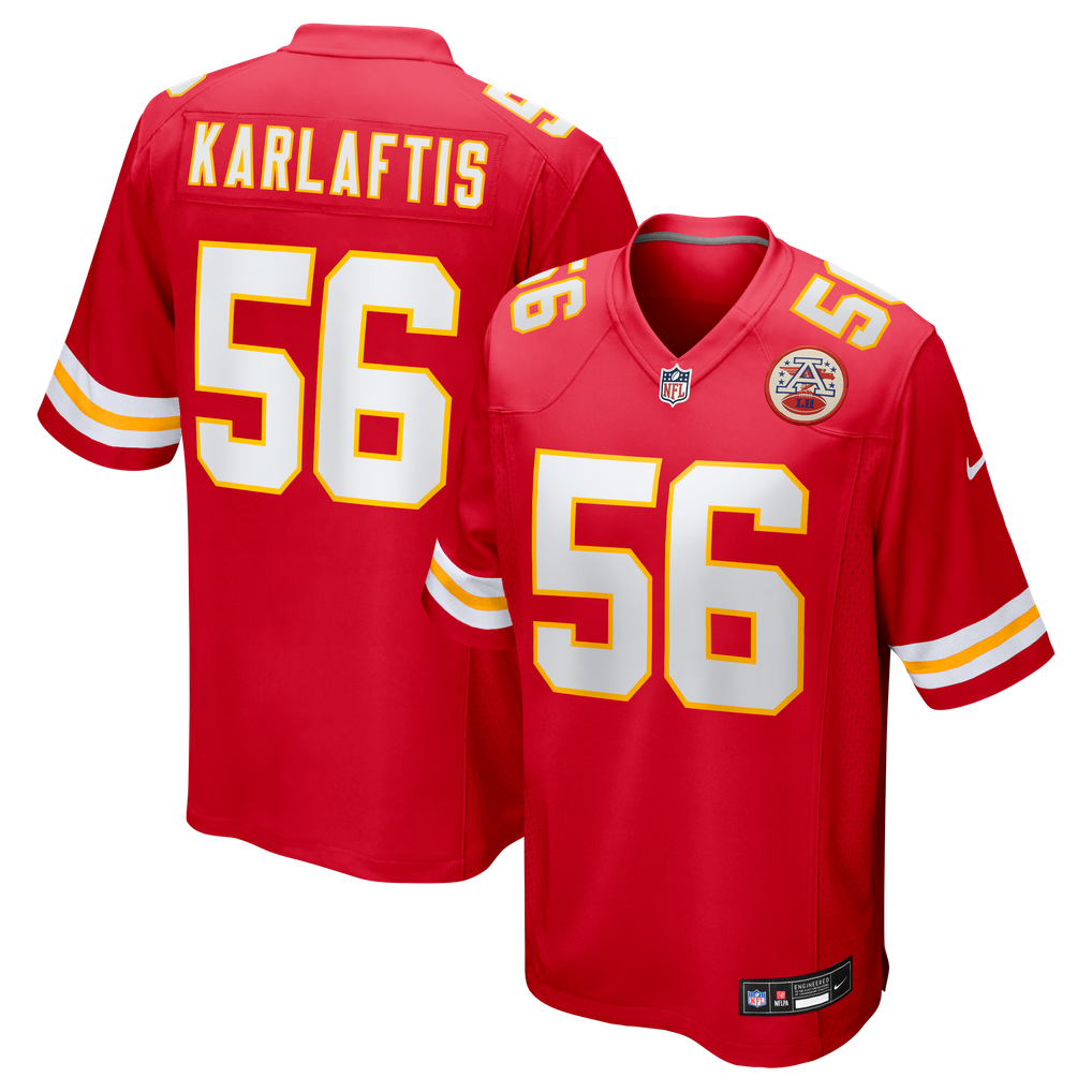 Men's Kansas City Chiefs George Karlaftis Nike Red Player Game Jersey - Image 1