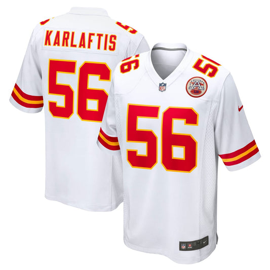 Men's Kansas City Chiefs George Karlaftis Nike White Away Game Player Jersey - Image 1