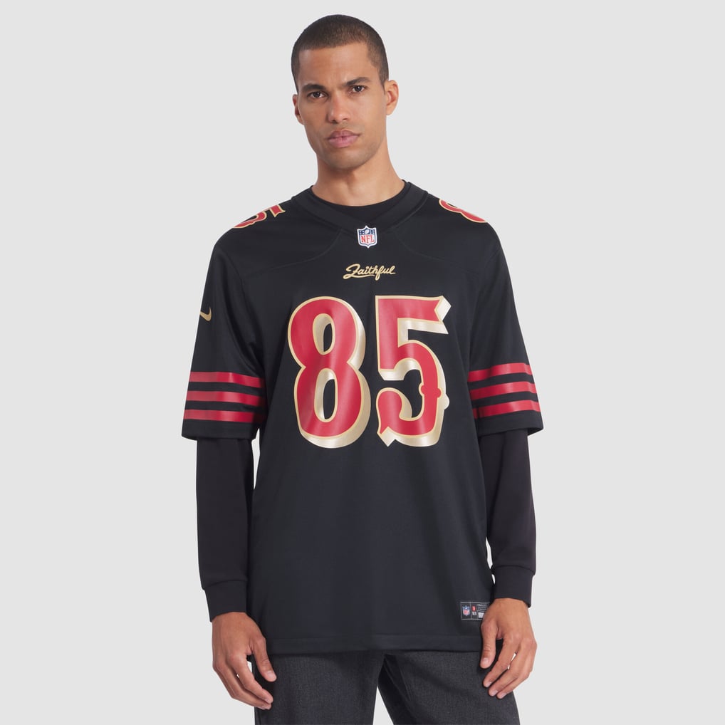 Men's San Francisco 49ers George Kittle Nike Black Rivalries Collection Game Jersey - Image 5