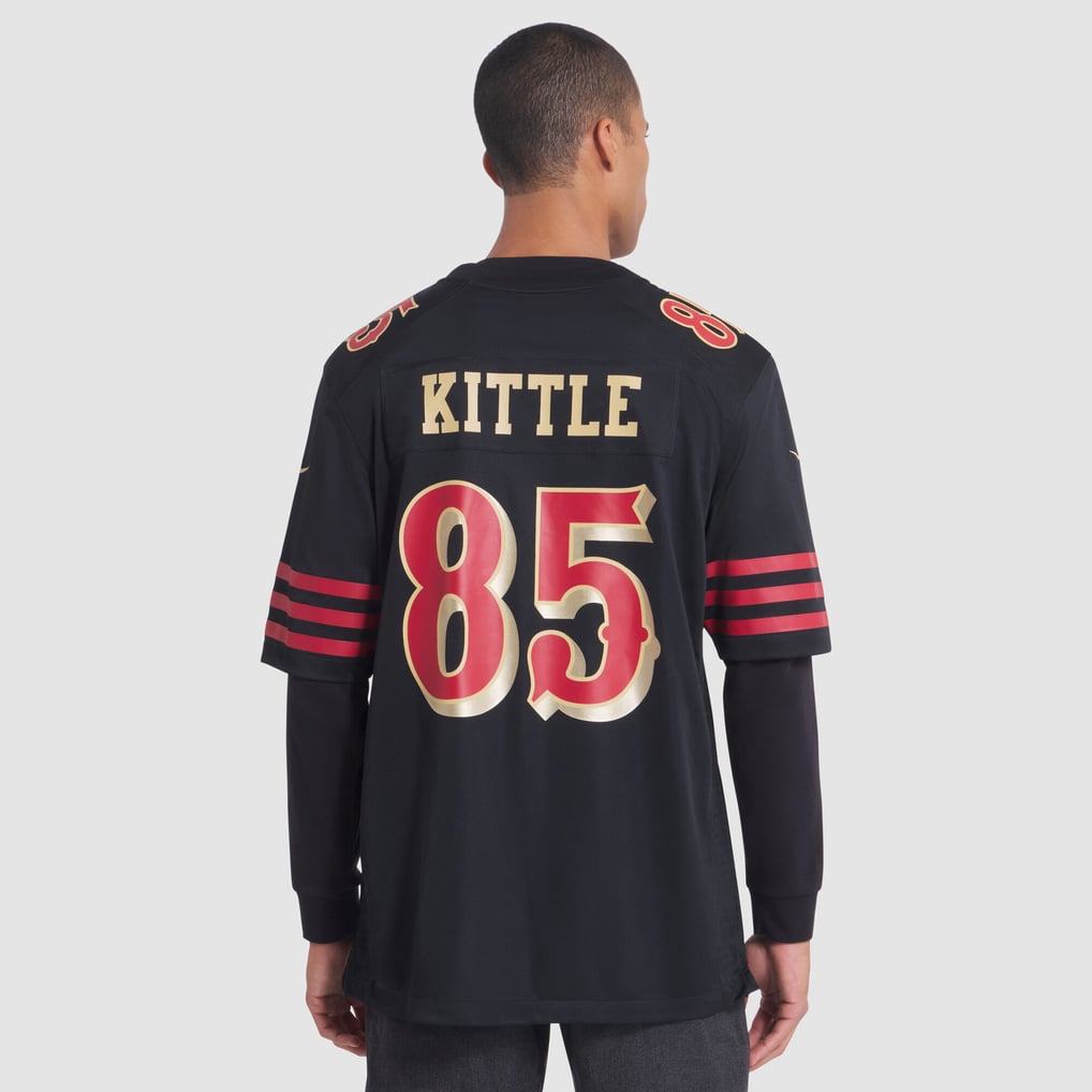 Men's San Francisco 49ers George Kittle Nike Black Rivalries Collection Game Jersey - Image 6