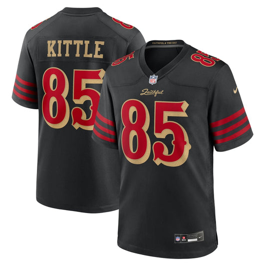 Men's San Francisco 49ers George Kittle Nike Black Rivalries Collection Game Jersey - Image 1