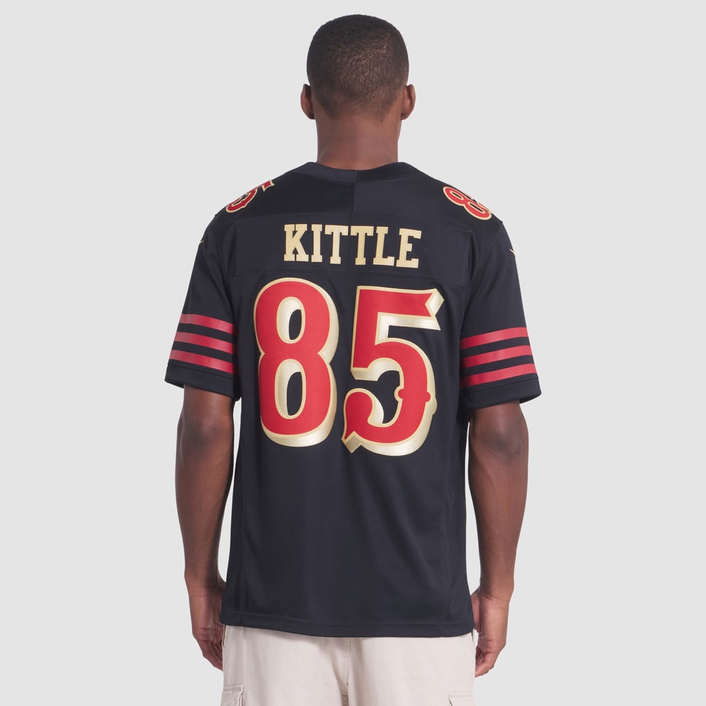 Men's San Francisco 49ers George Kittle Nike Black Rivalries Collection Stitched Limited Jersey - Image 6