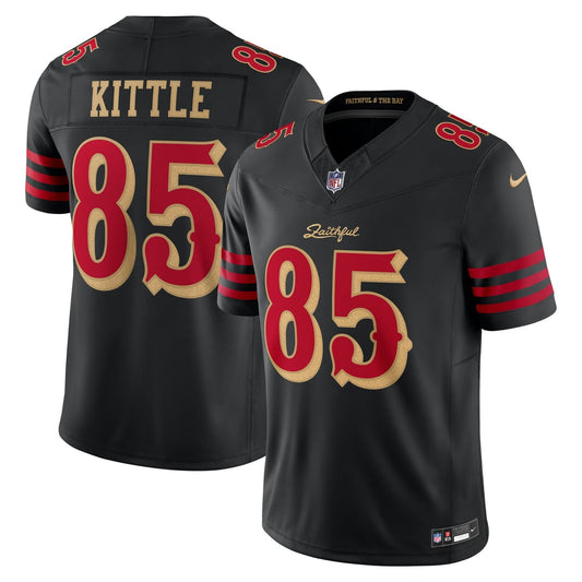 Men's San Francisco 49ers George Kittle Nike Black Rivalries Collection Stitched Limited Jersey - Image 1