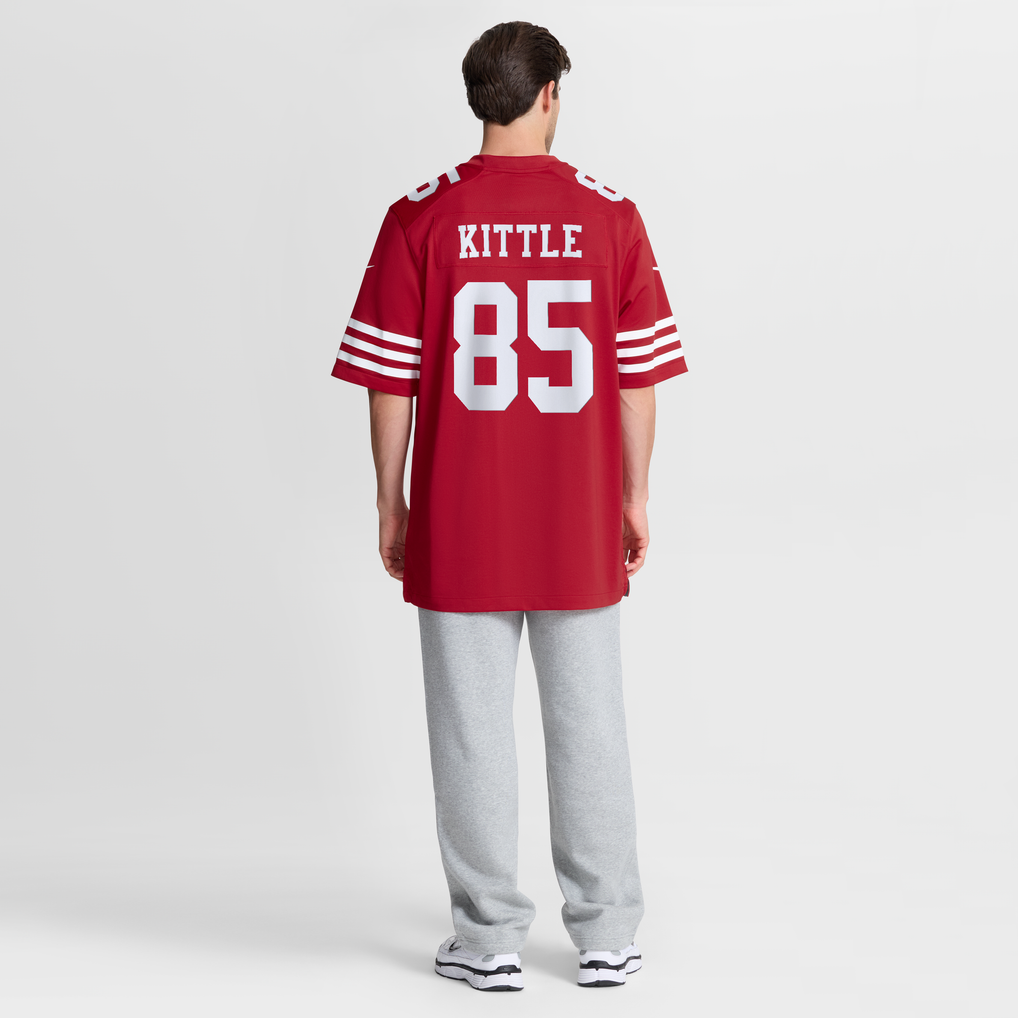 Men's San Francisco 49ers George Kittle Nike Scarlet 80th Anniversary Game Jersey - Image 6