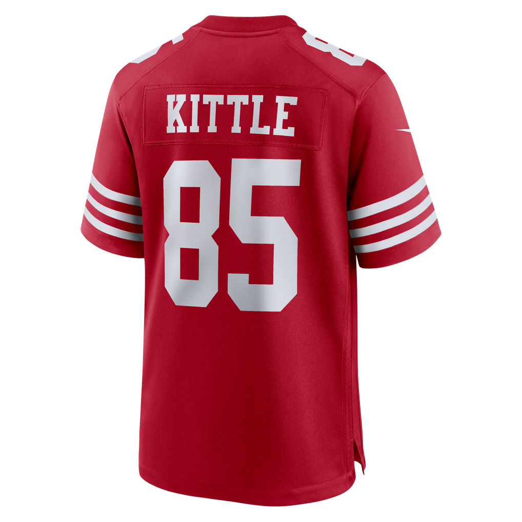 Men's San Francisco 49ers George Kittle Nike Scarlet 80th Anniversary Game Jersey - Image 8