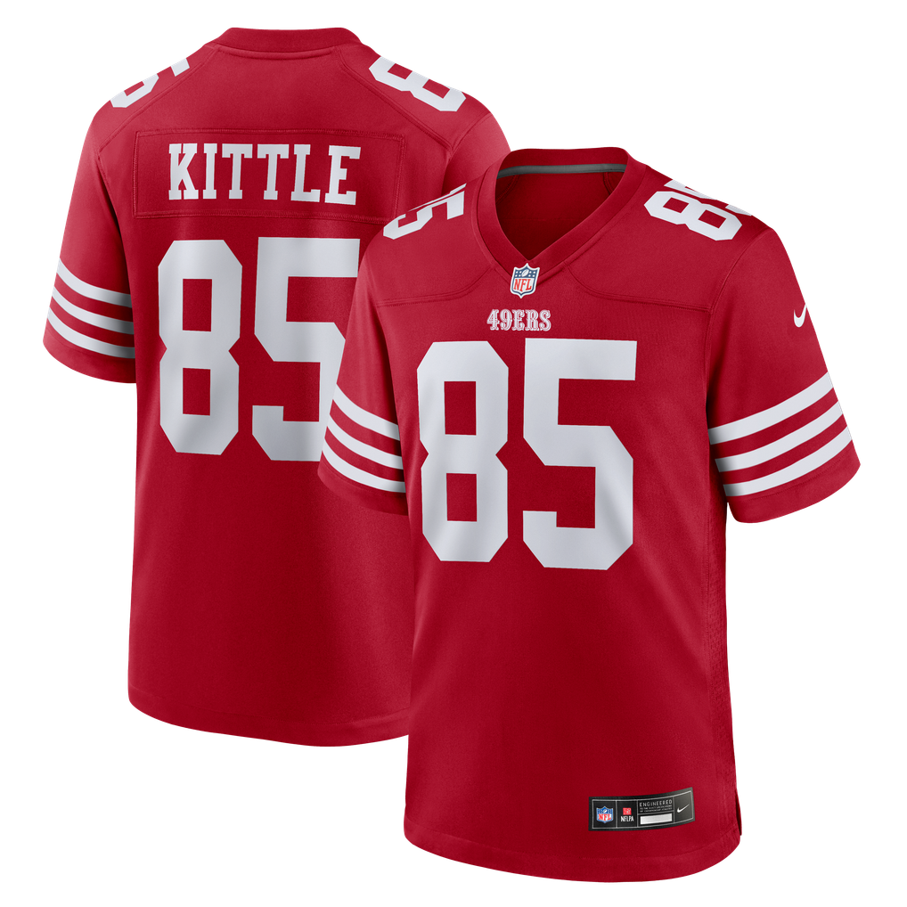 Men's San Francisco 49ers George Kittle Nike Scarlet Team Game Jersey - Image 2