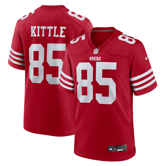 Men's San Francisco 49ers George Kittle Nike Scarlet Team Game Jersey - Image 1