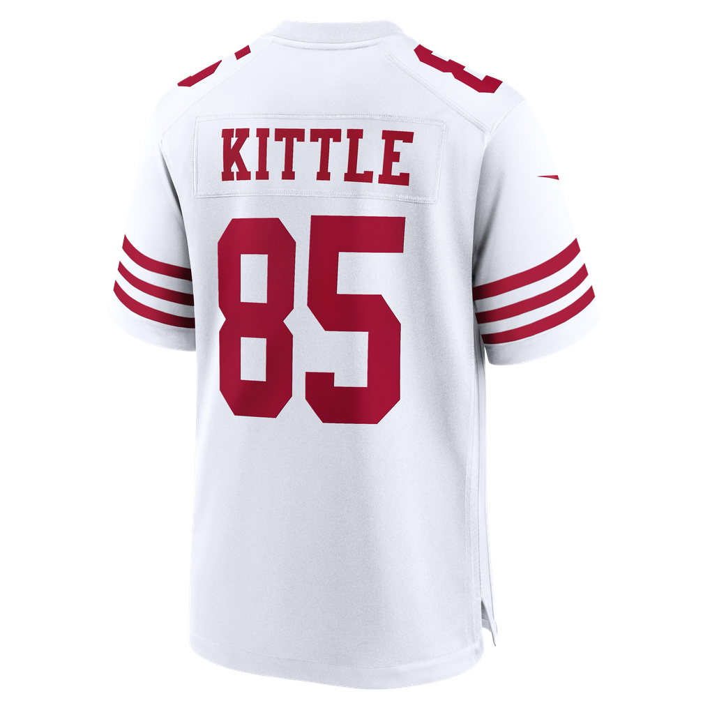 Men's San Francisco 49ers George Kittle Nike White 80th Anniversary Game Jersey - Image 4