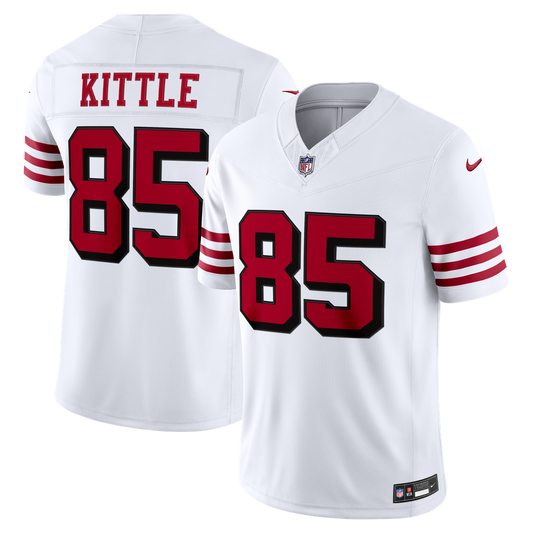 Men's San Francisco 49ers George Kittle Nike White Alternate Vapor F.U.S.E. Stitched Limited Jersey - Image 1