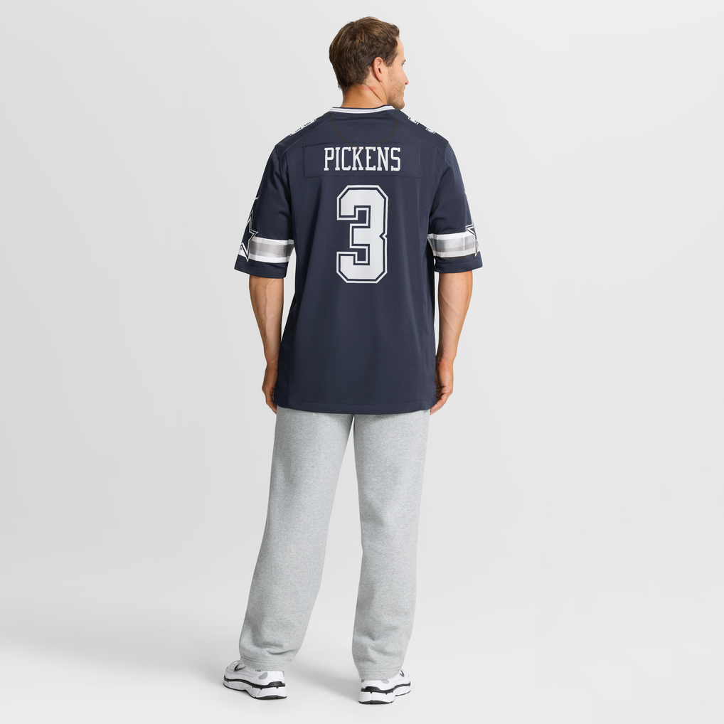 Men's Dallas Cowboys George Pickens Nike Navy Game Jersey - Image 9