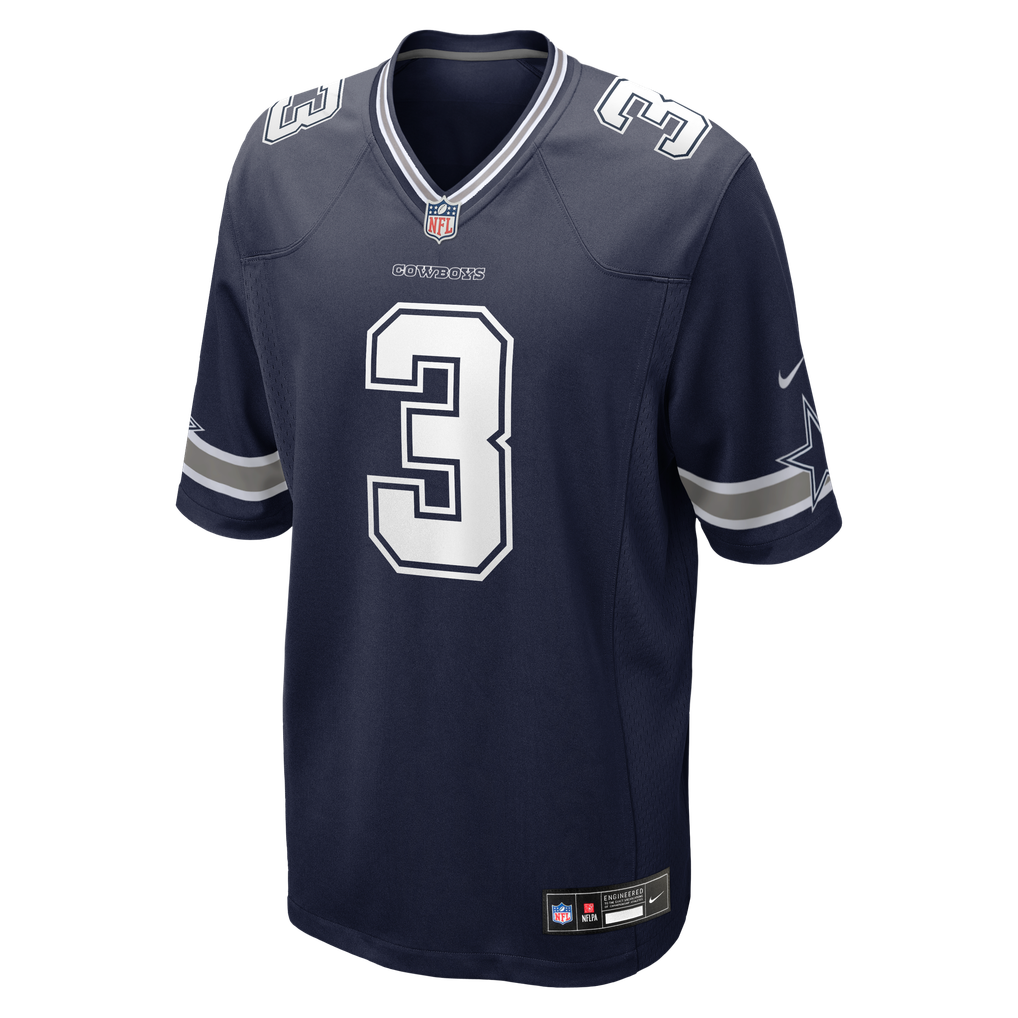 Men's Dallas Cowboys George Pickens Nike Navy Game Jersey - Image 3