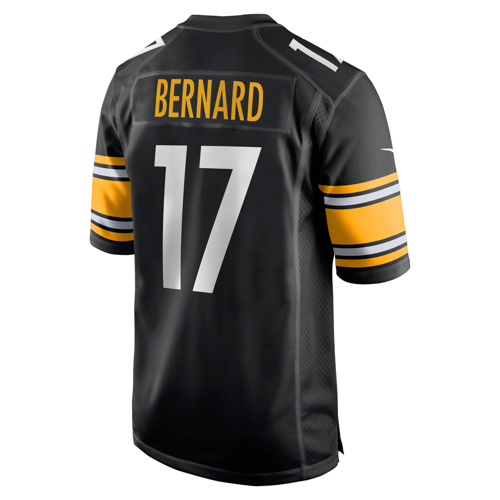 Men's Pittsburgh Steelers Germie Bernard Nike Black Game Jersey - Image 6