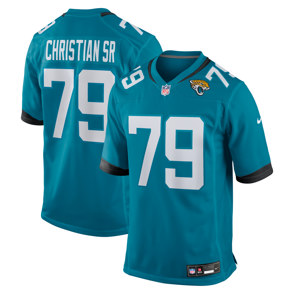 Men's Jacksonville Jaguars Geron Christian Sr. Nike Teal Team Game Jersey - Image 2