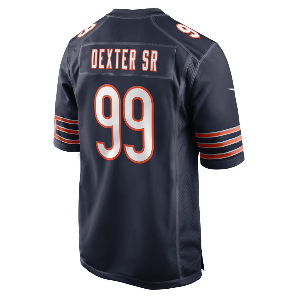 Men's Chicago Bears Gervon Dexter Sr. Nike Navy Game Jersey - Image 4