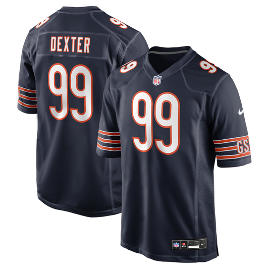 Men's Chicago Bears Gervon Dexter Sr Nike Navy Team Game Jersey - Image 1