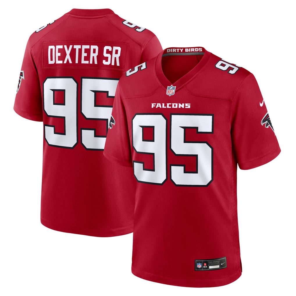 Men's Atlanta Falcons Gervon Dexter Sr. Nike Red Team Game Jersey