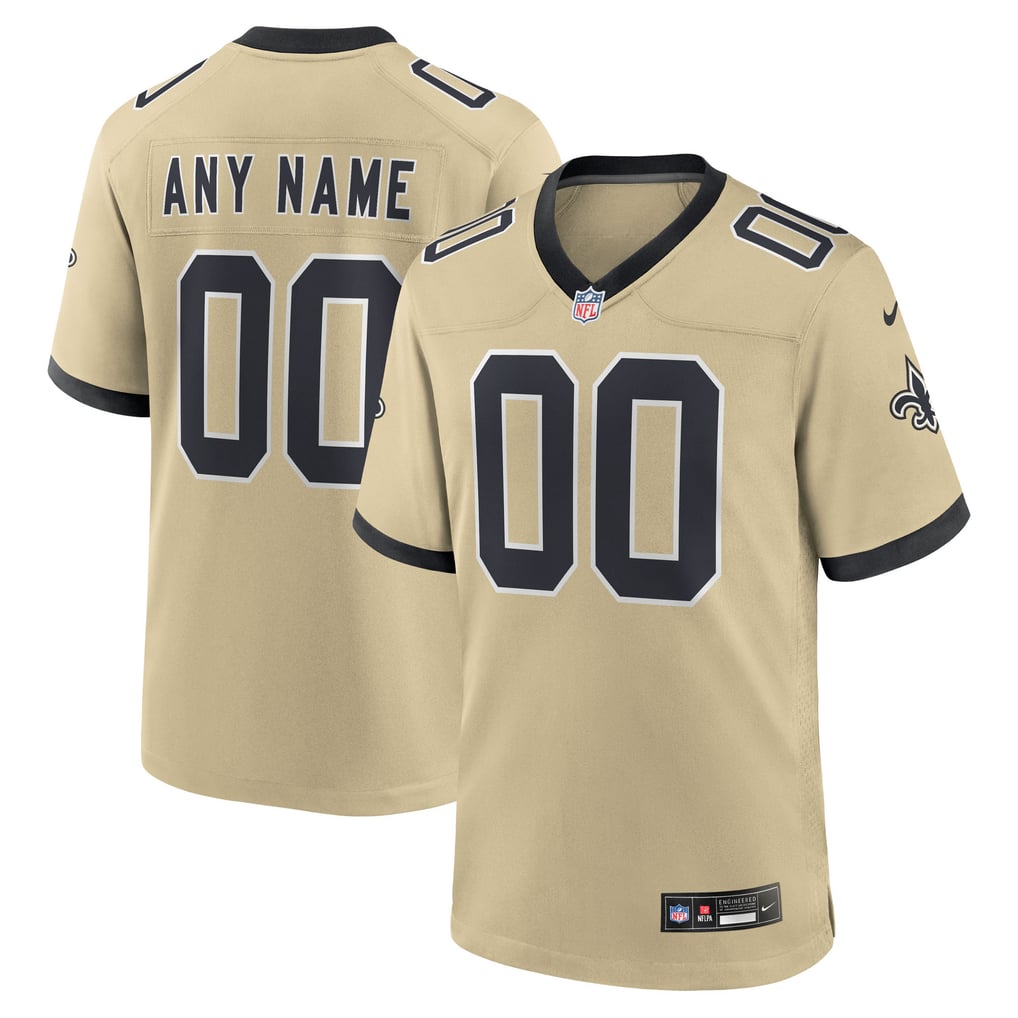 Men's New Orleans Saints  Nike Gold Gameday Golds Alternate Custom Game Jersey - Image 2