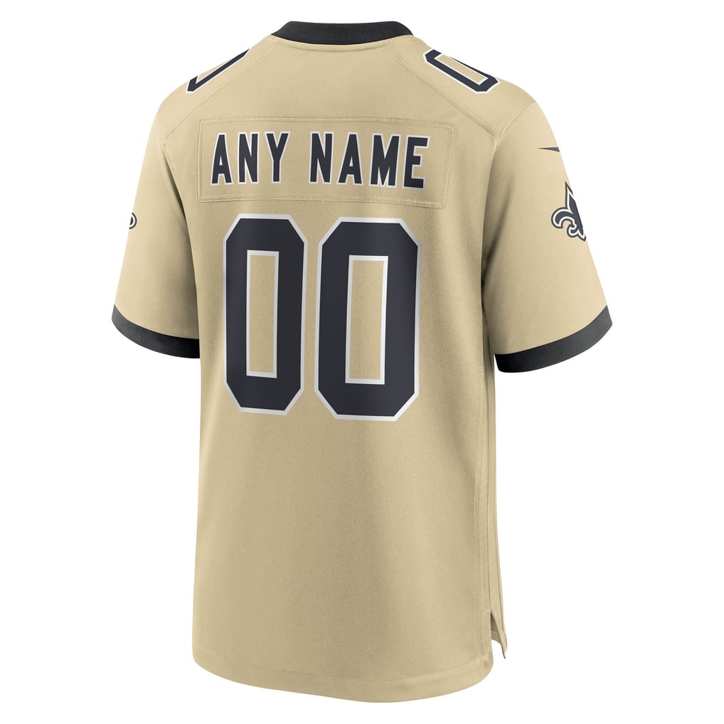 Men's New Orleans Saints  Nike Gold Gameday Golds Alternate Custom Game Jersey - Image 4